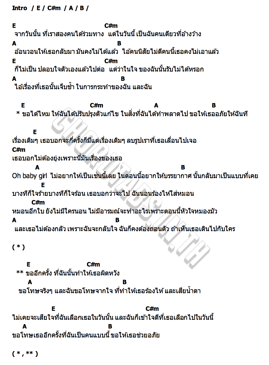 คอร์ด ขอได้ไหม VATCHLEAN