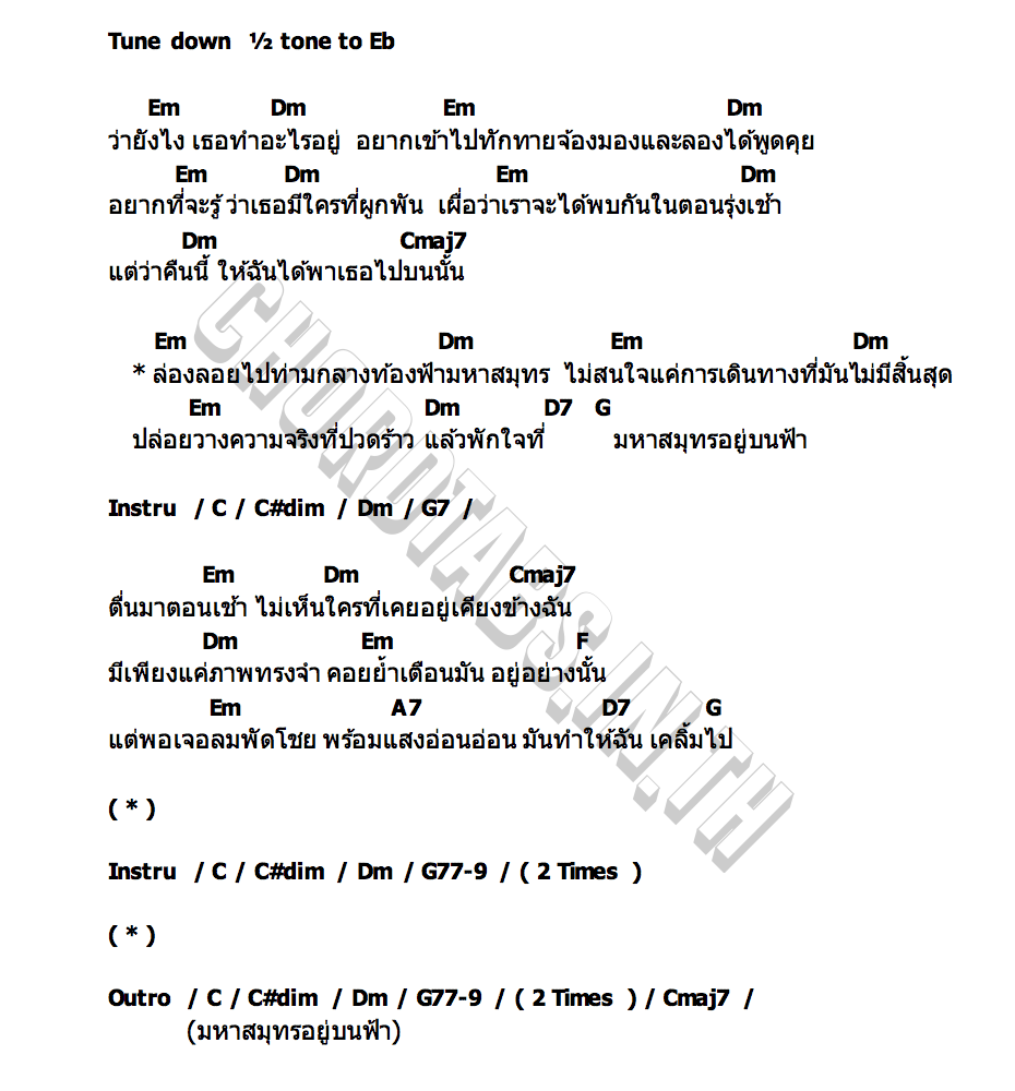 คอร์ด ท้องฟ้ามหาสมุทร MONICA