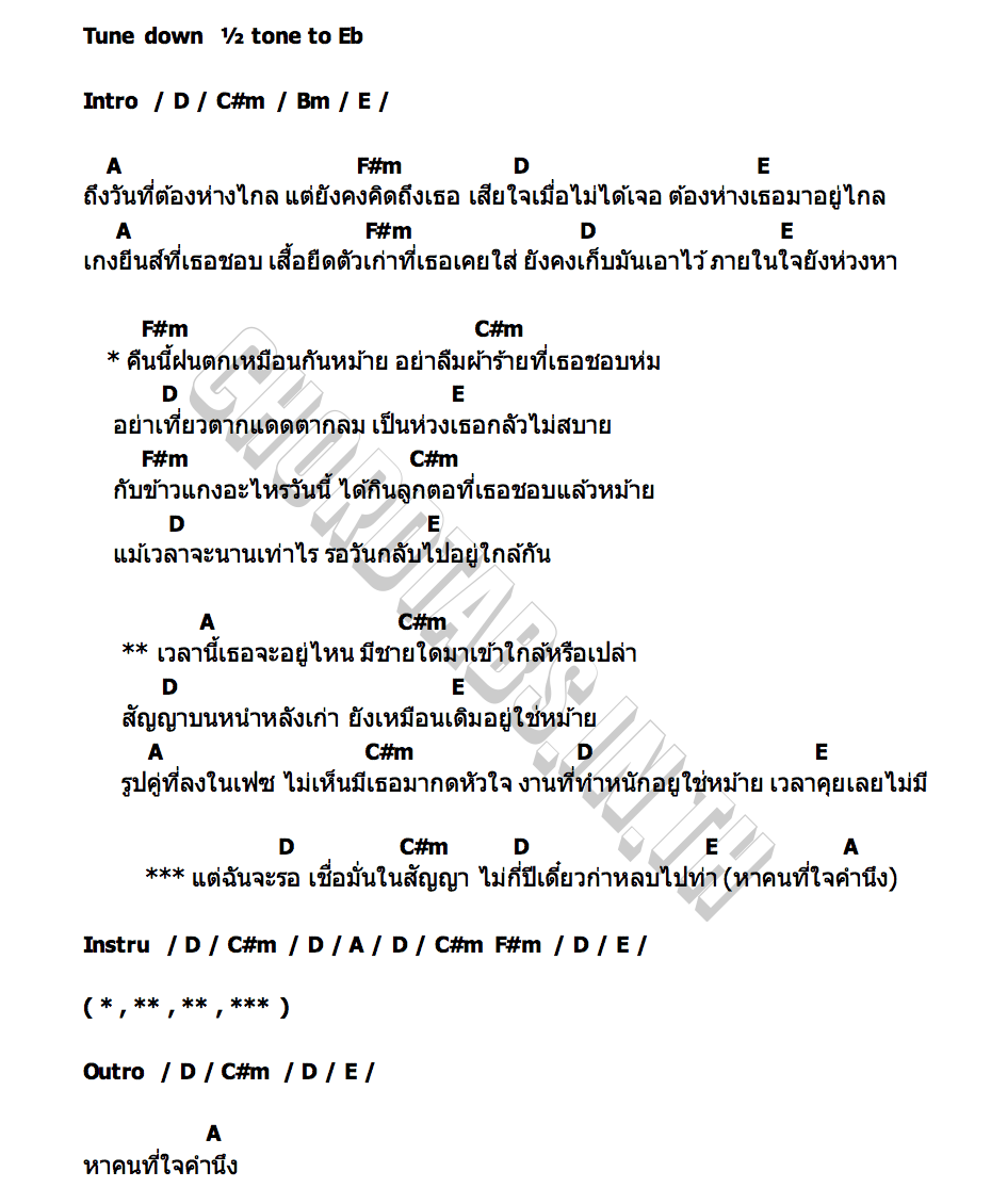 คอร์ด คำสัญญา เซฟ หลังสวน