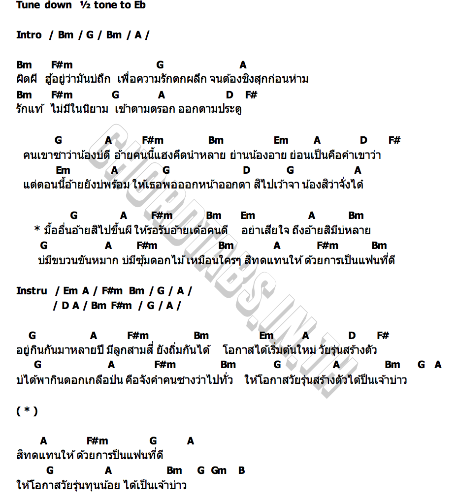 คอร์ด ขึ้นผี เจนาย วัยรุ่นสร้างตัว