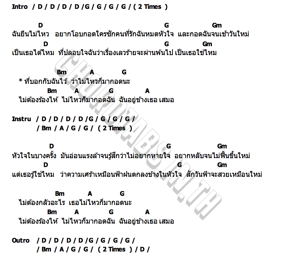 คอร์ด ไม่ไหวก็มากอดนะ เรนิษรา