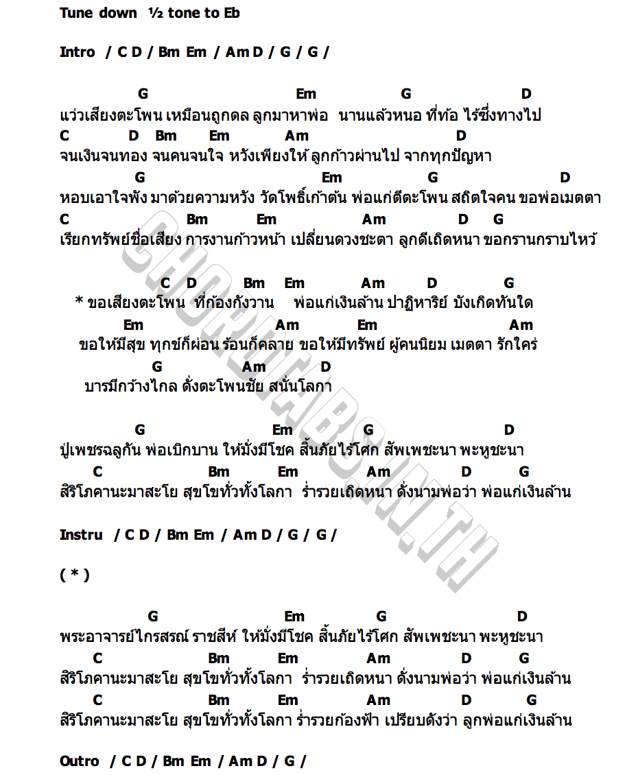คอร์ด พ่อแก่เงินล้าน นุ เพลงเอก  เตวิชญ์
