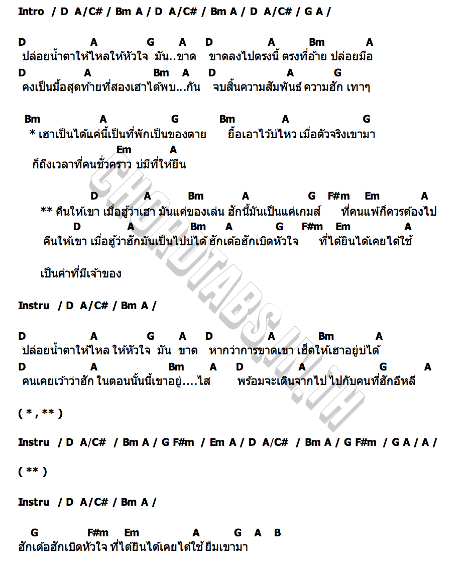 คอร์ด คนชั่วคราว แซ็ค คลองโคน