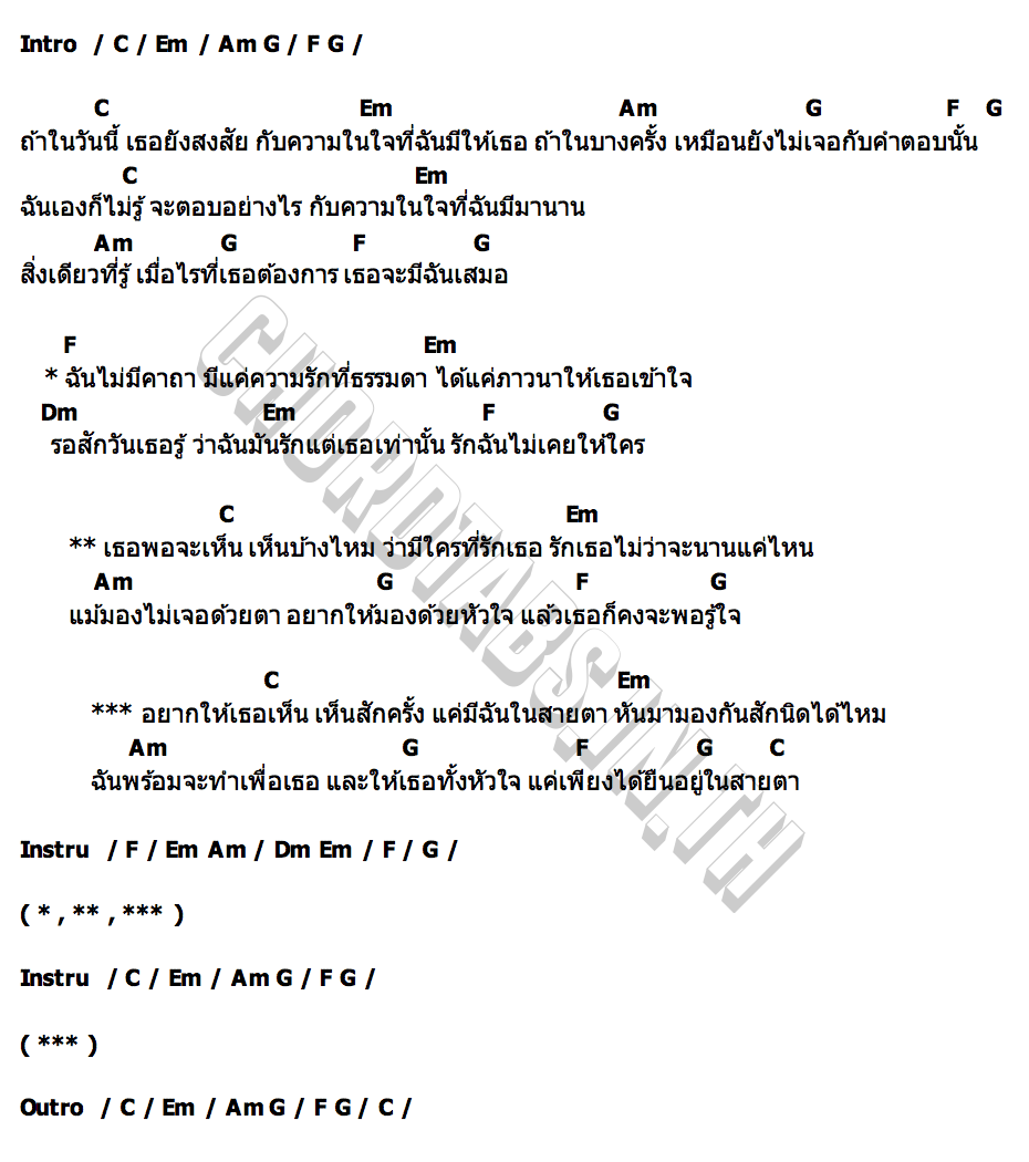 คอร์ด มองใจ กรีน อัษฎาพร