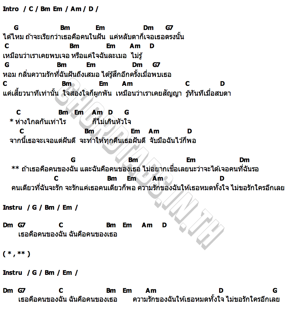 คอร์ด ฝันดี blissful dream Bright Rapheephong