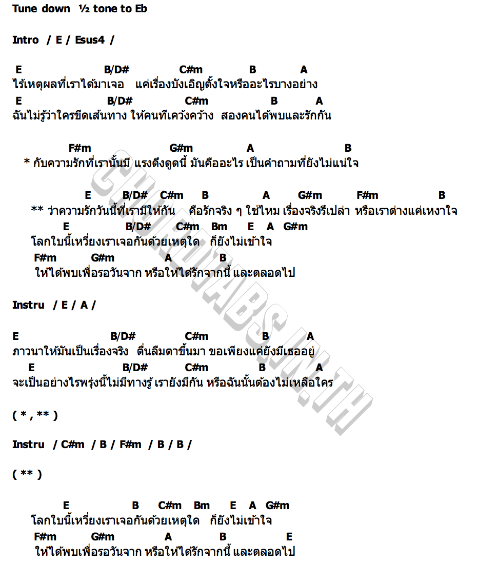 คอร์ด มีกันไม่เหลือใคร (All or Nothing) Satang Kittiphop