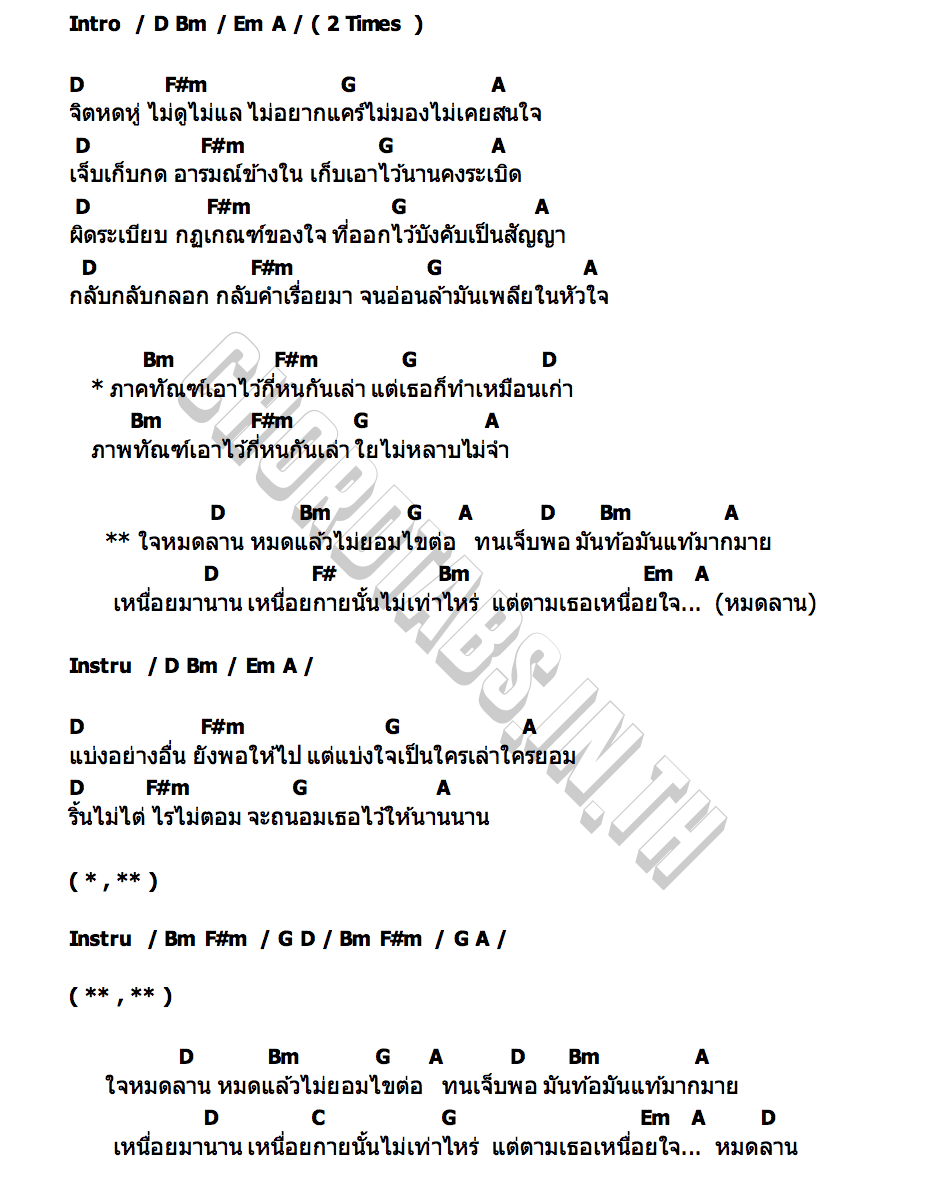 คอร์ด หมดลาน Boat Dr.Fuu