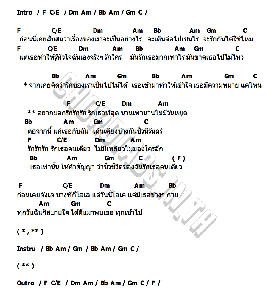 คอร์ด รักรักรัก (Love x 3) MaxNat