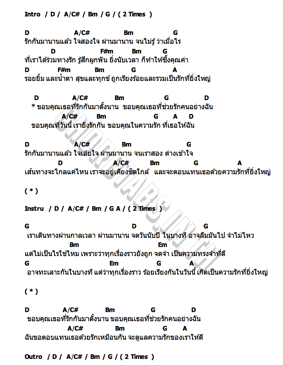 คอร์ด ครบรอบหลายปี Idealist