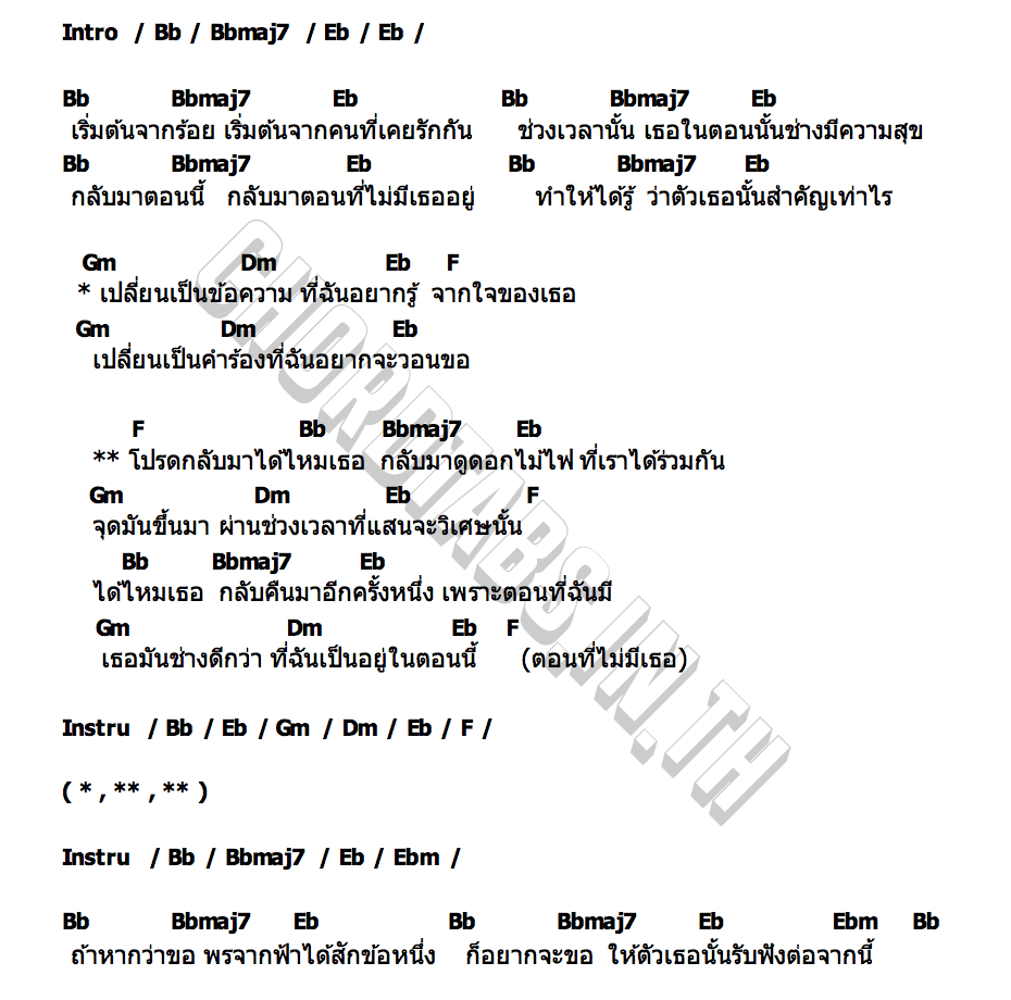 คอร์ด ดอกไม้ไฟ solomon