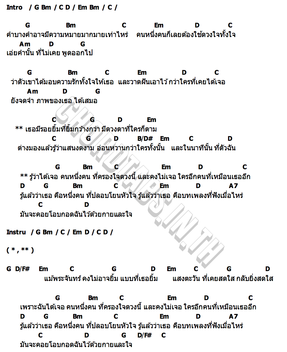 คอร์ด เพลงที่โอบกอดฉัน drg.