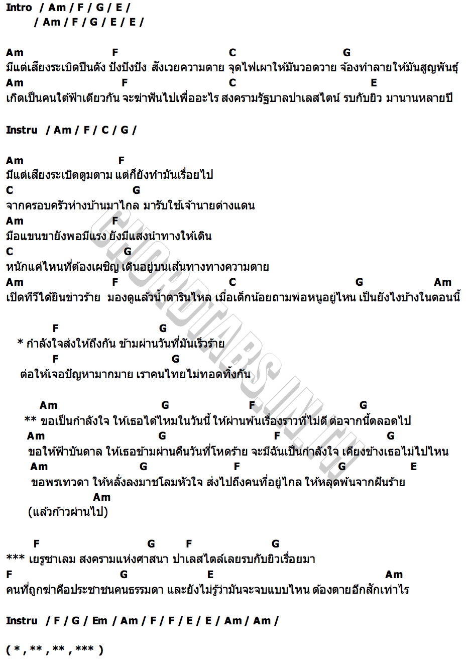 คอร์ด กำลังใจ (เยรูซาเลม) โปรเจคพิเศษ รวมศิลปินจากค่ายปิงปองมิวสิค