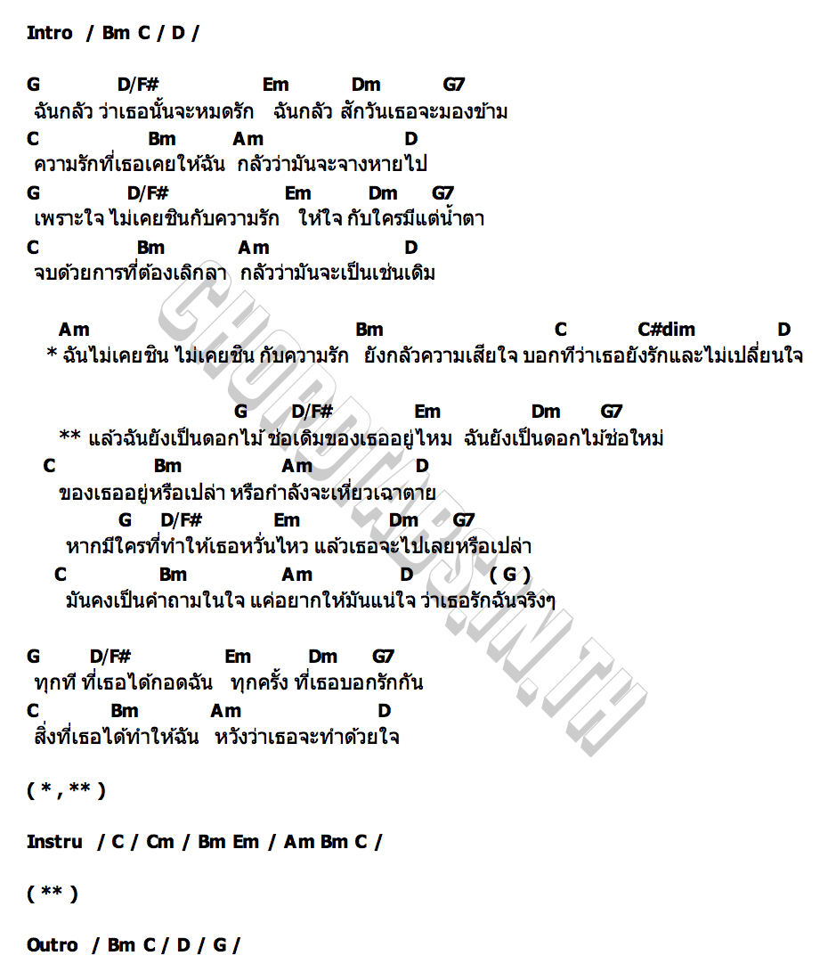 คอร์ด ดอกไม้ช่อเดิม 911 KORN