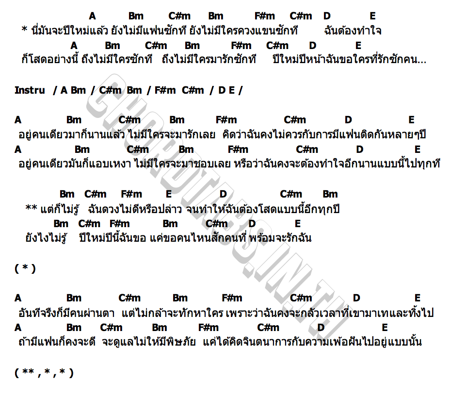 คอร์ด โสดอีกปี NOAH