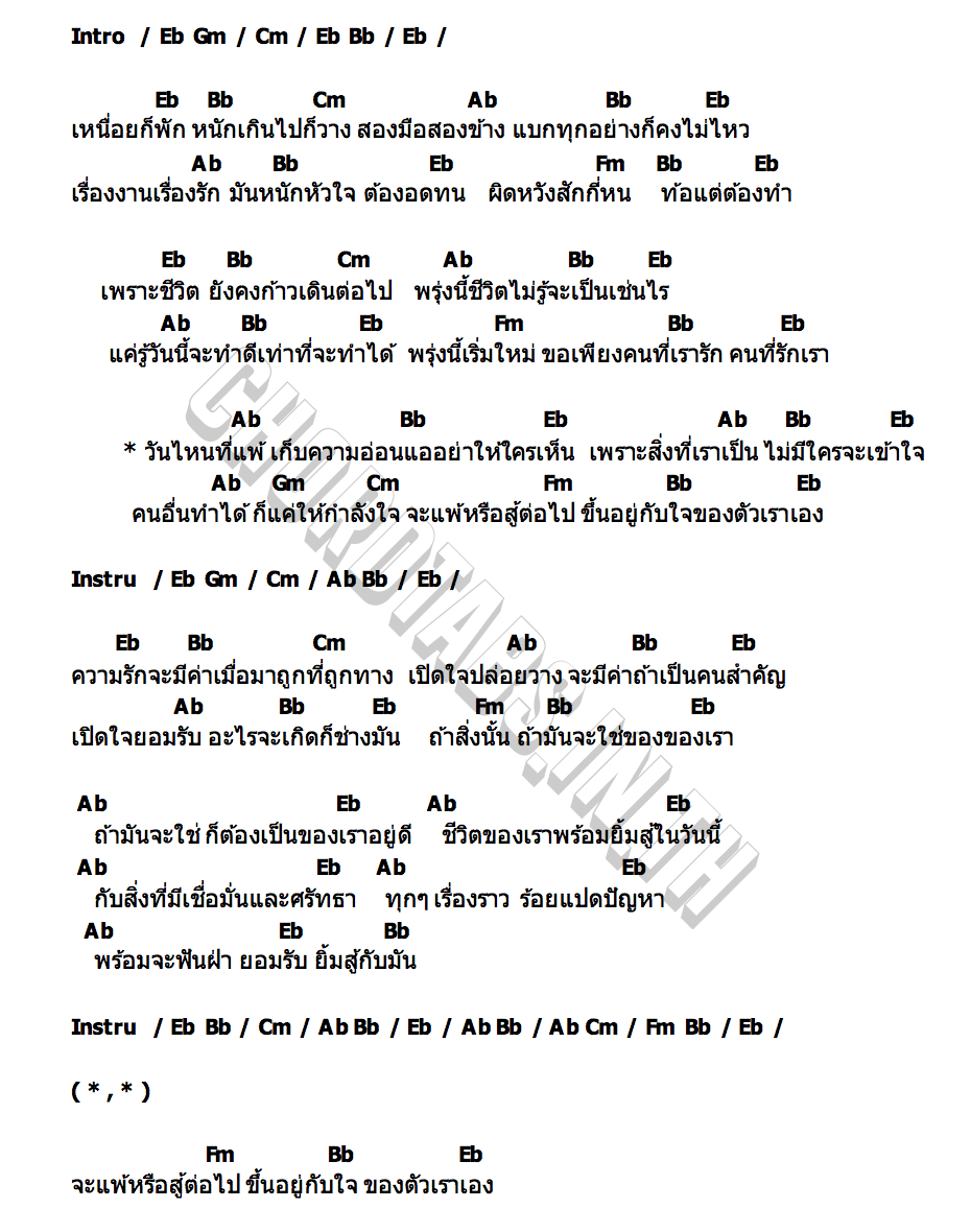 คอร์ด จะแพ้หรือจะสู้ต่อ(ไป) เดอะลอง TheLong