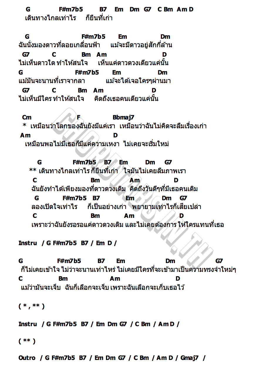 คอร์ด ดาวเดิม (B612) NANON