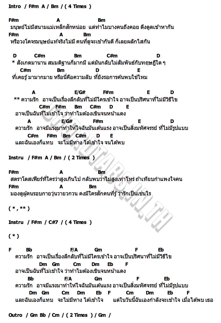 คอร์ด สิ่งมหัศจรรย์ที่ไม่มีรูปแบบ NANON