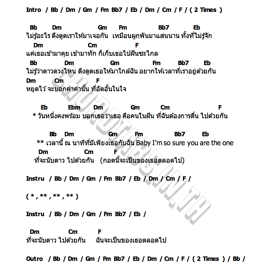 คอร์ด เวฬา นับดาว Bmine & Near Inthira