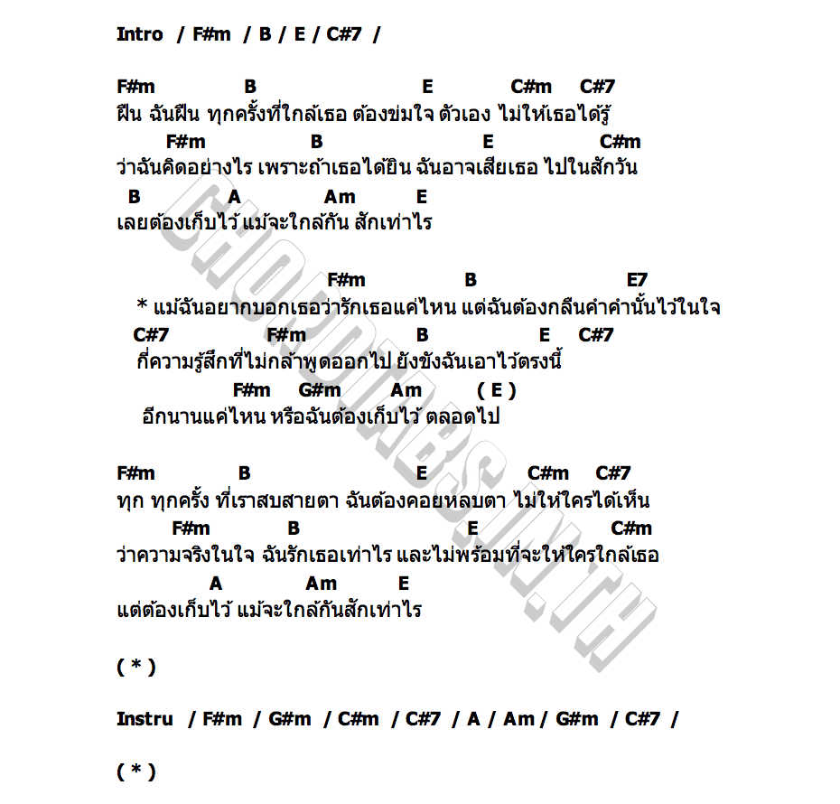 คอร์ด กลืน POOM PHURIPAN