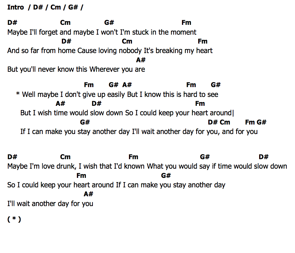คอร์ด For You Gavin James