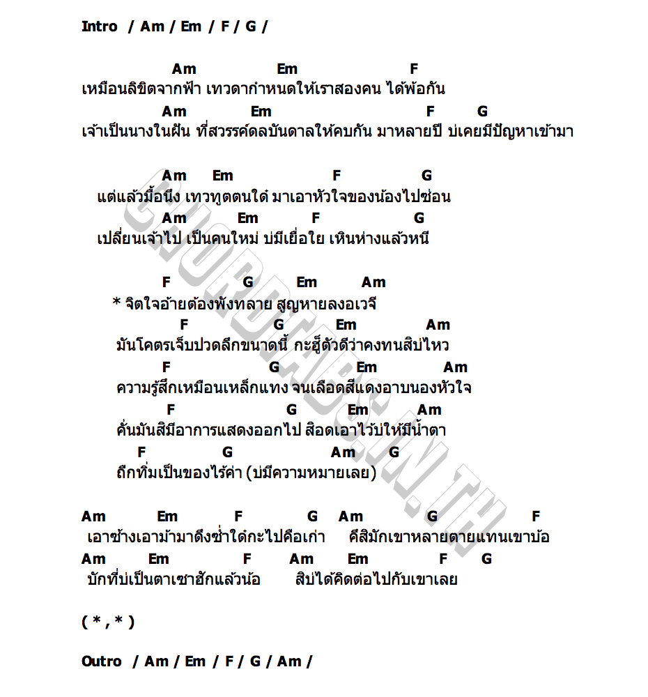 คอร์ด บ่มีความหมาย คชสีห์