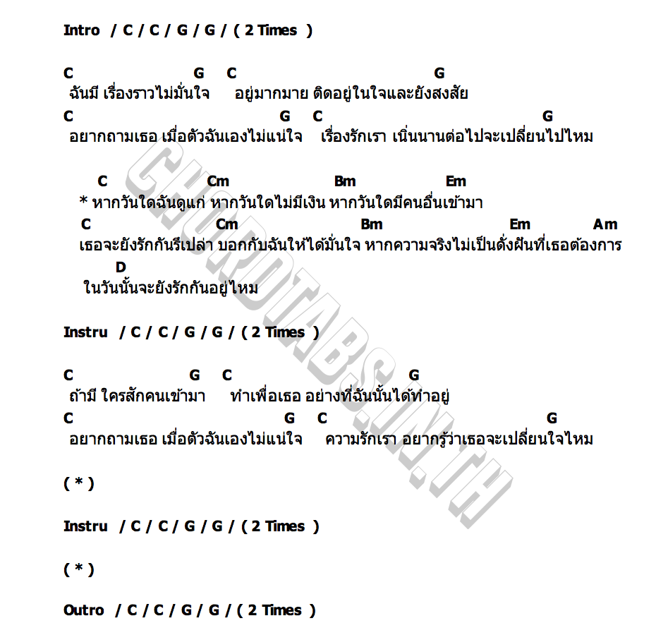 คอร์ด ในวันนั้นจะยังรักกันอยู่ไหม ฮันเตอร์