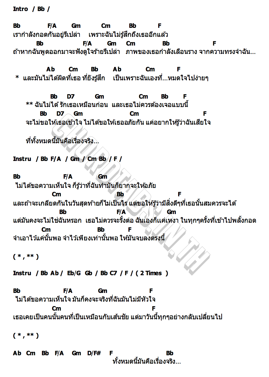 คอร์ด Goodbye PUN