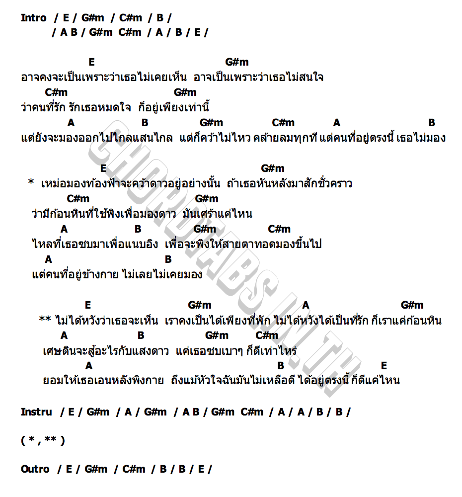 คอร์ด ก้อนหินดวงดาว SKYPASS