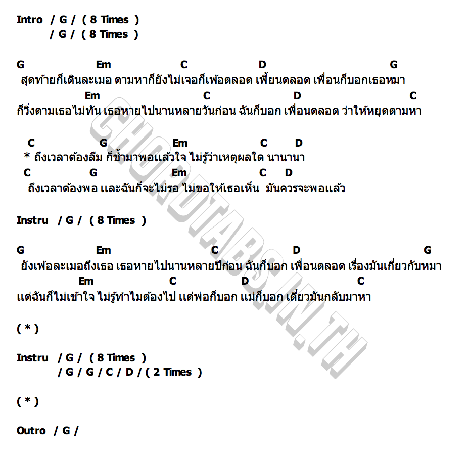 คอร์ด เธอหมา THE PUBLISH