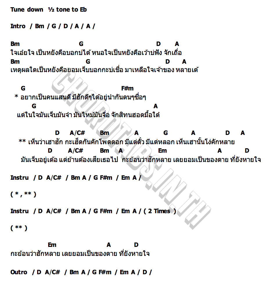 คอร์ด ของตายที่ยังหายใจ เอ ณภัทร