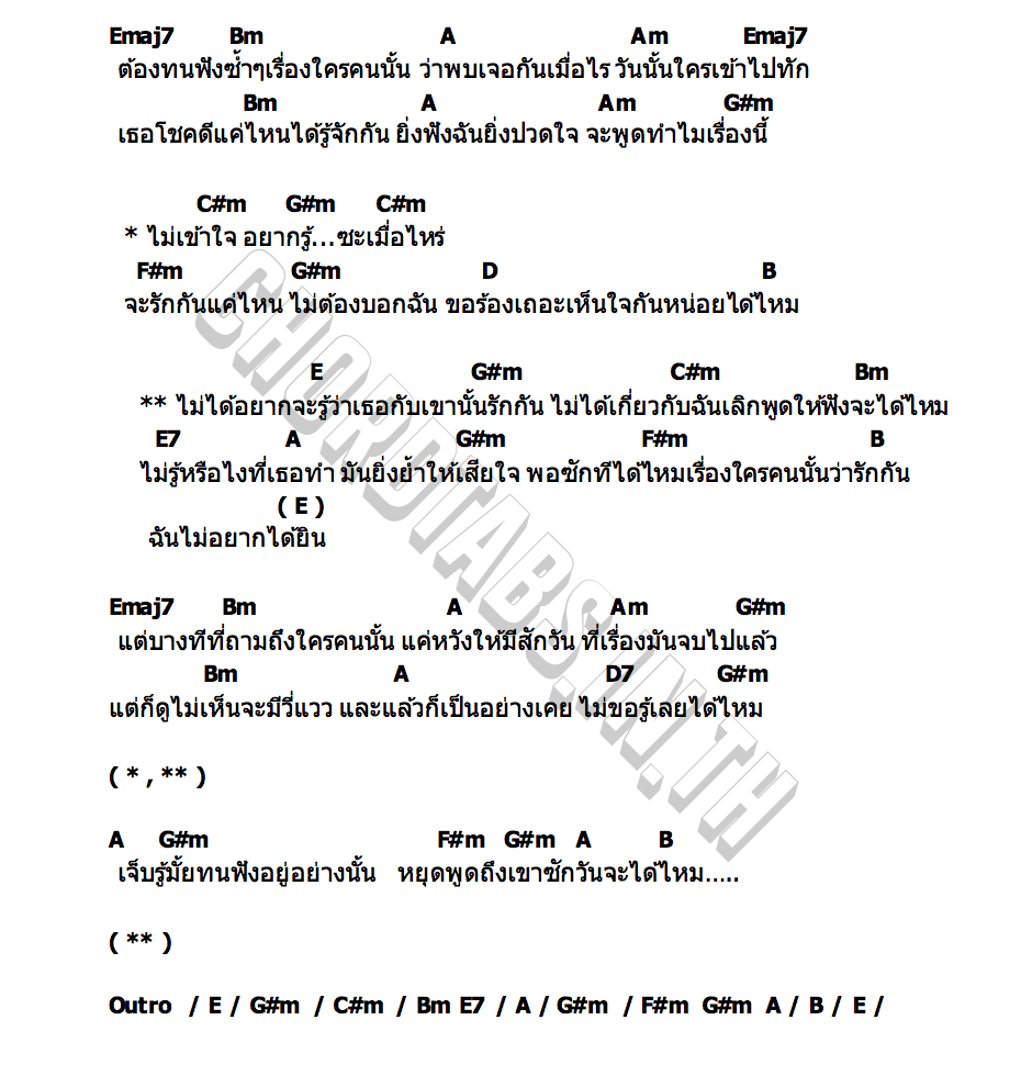 คอร์ด ไม่อยากได้ยิน (mute) Porch Pathaseth