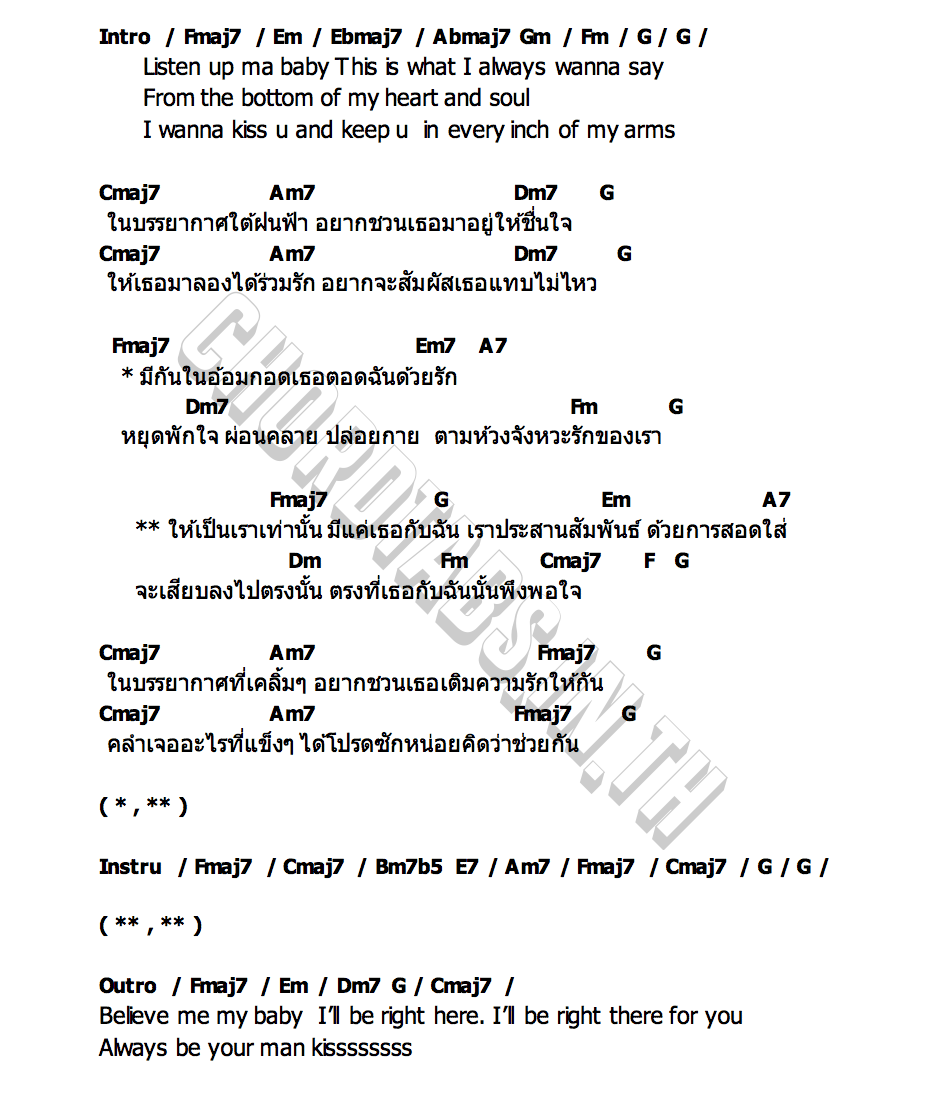 คอร์ด กายสัมพันธ์ (JUST US) S A M A R N