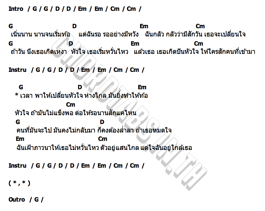 คอร์ด เวลาเปลี่ยน SoDar