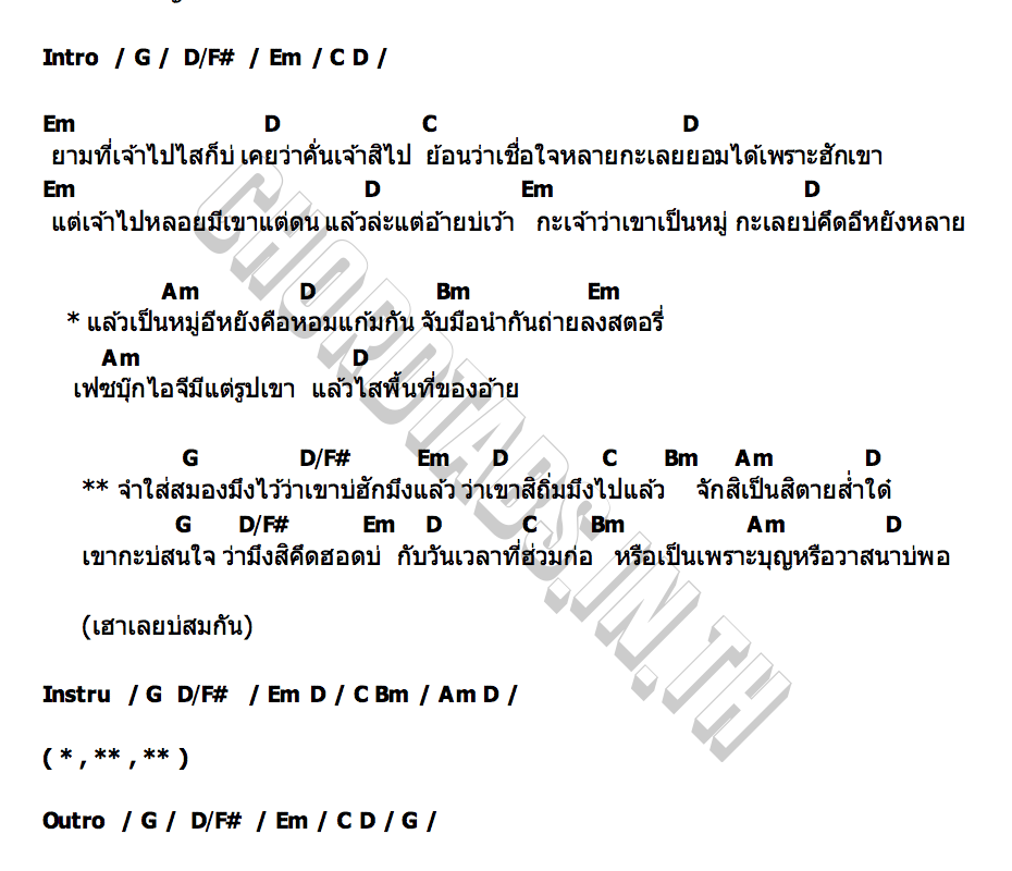 คอร์ด ถิ่มใจ ขวัญ ชนา