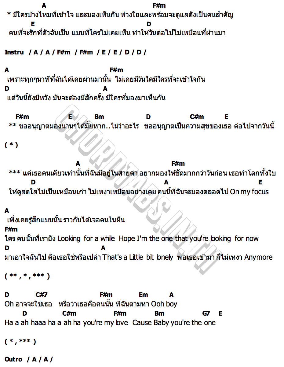 คอร์ด มุมมอง (Focus) Gawin Caskey  Emi Thasorn