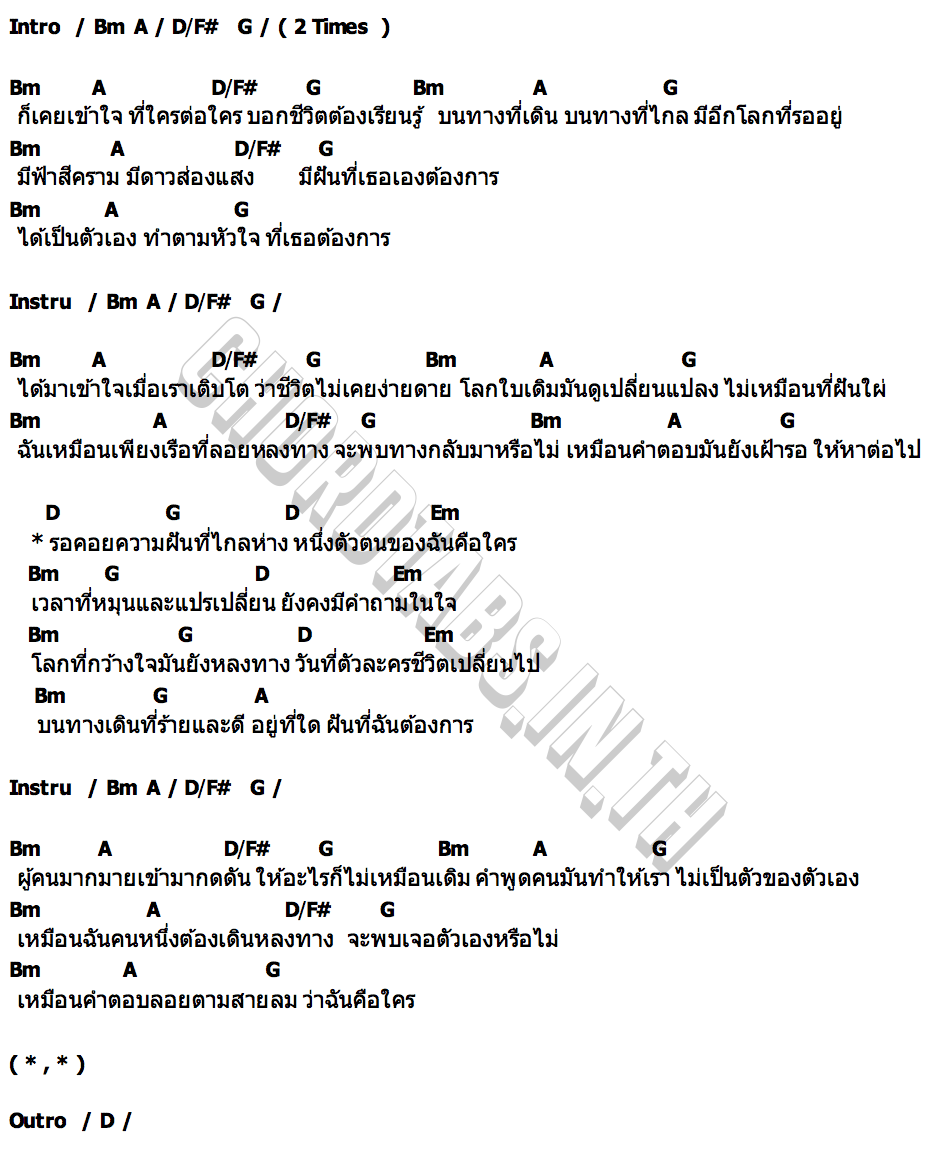 คอร์ด ฉันคือใคร HAWA