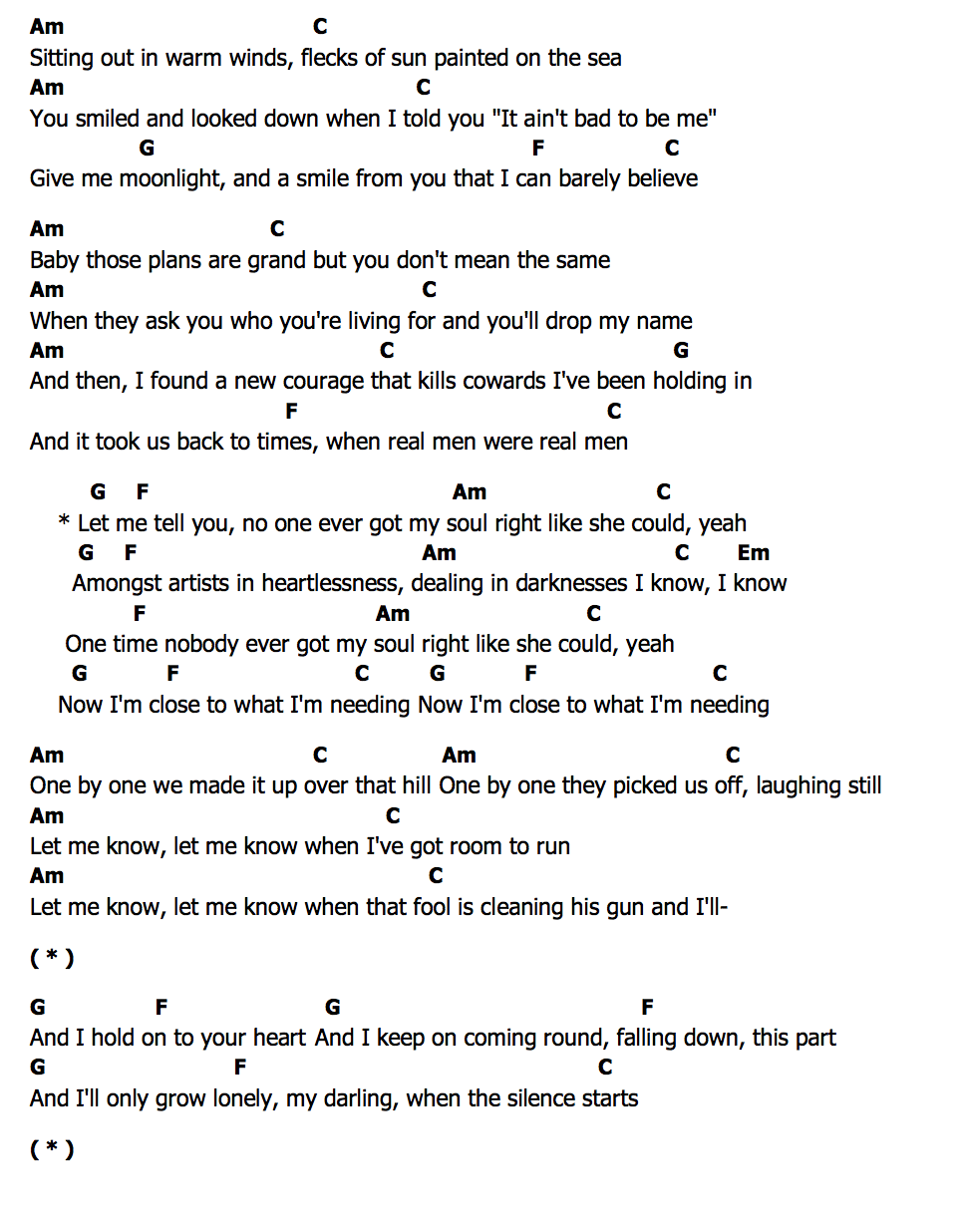 คอร์ด Dancing Under Red Skies Dermot Kennedy