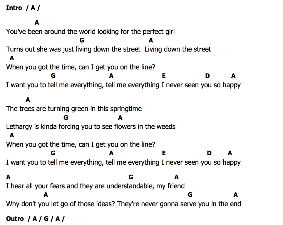 คอร์ด Turning Green Courtney Barnett