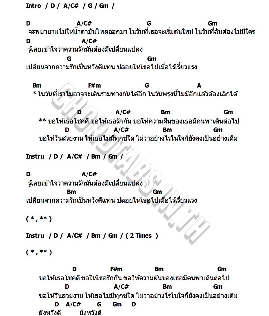คอร์ด ขอให้โชคดี zildymind
