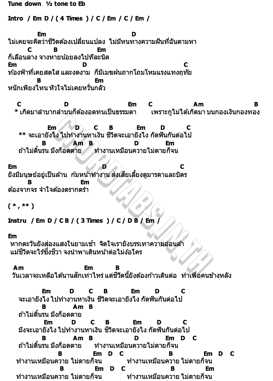 คอร์ด ฅนกับควาย Tono & The Dust