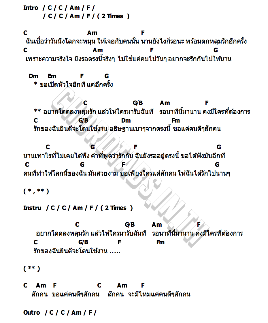 คอร์ด ตกหลุมรักอีกครั้ง OABNITHI