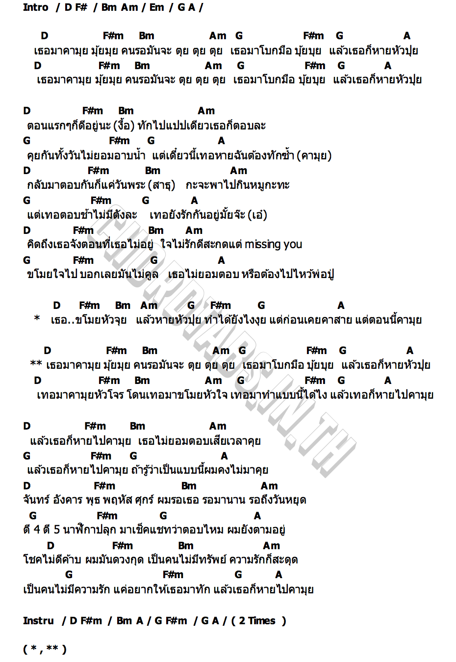 คอร์ด คามุย หัวโจร แซน ปรานต์ Berry Berry
