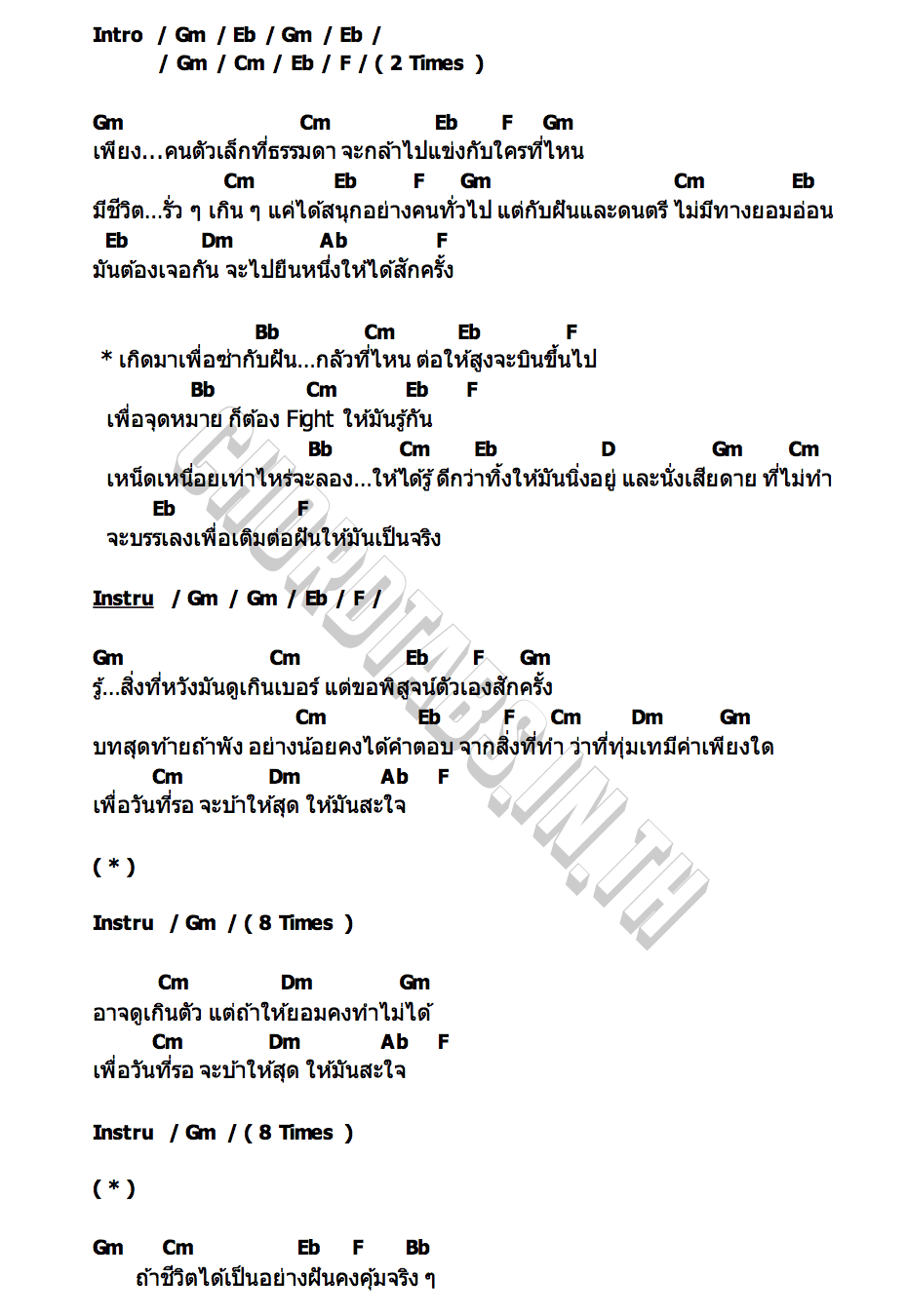 คอร์ด แจ้งเกิด (Born) Have You Heard