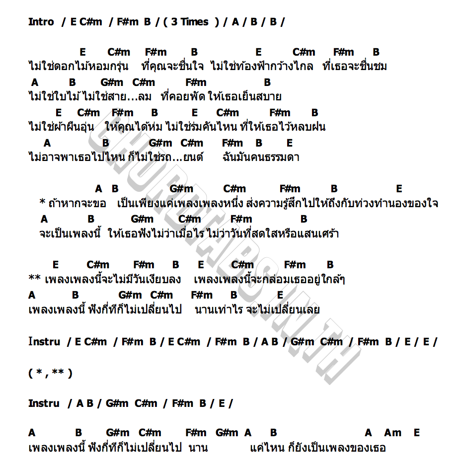 คอร์ด หนึ่งเพลงเพลงหนึ่ง (The song ones) filmagain