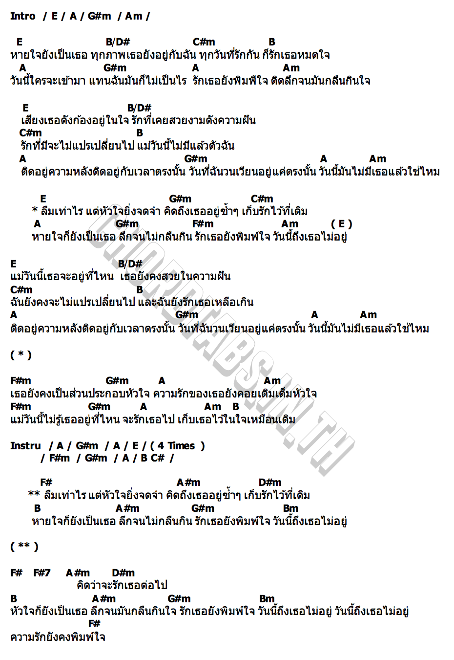 คอร์ด พิมพ์ใจ THE PLASTEL