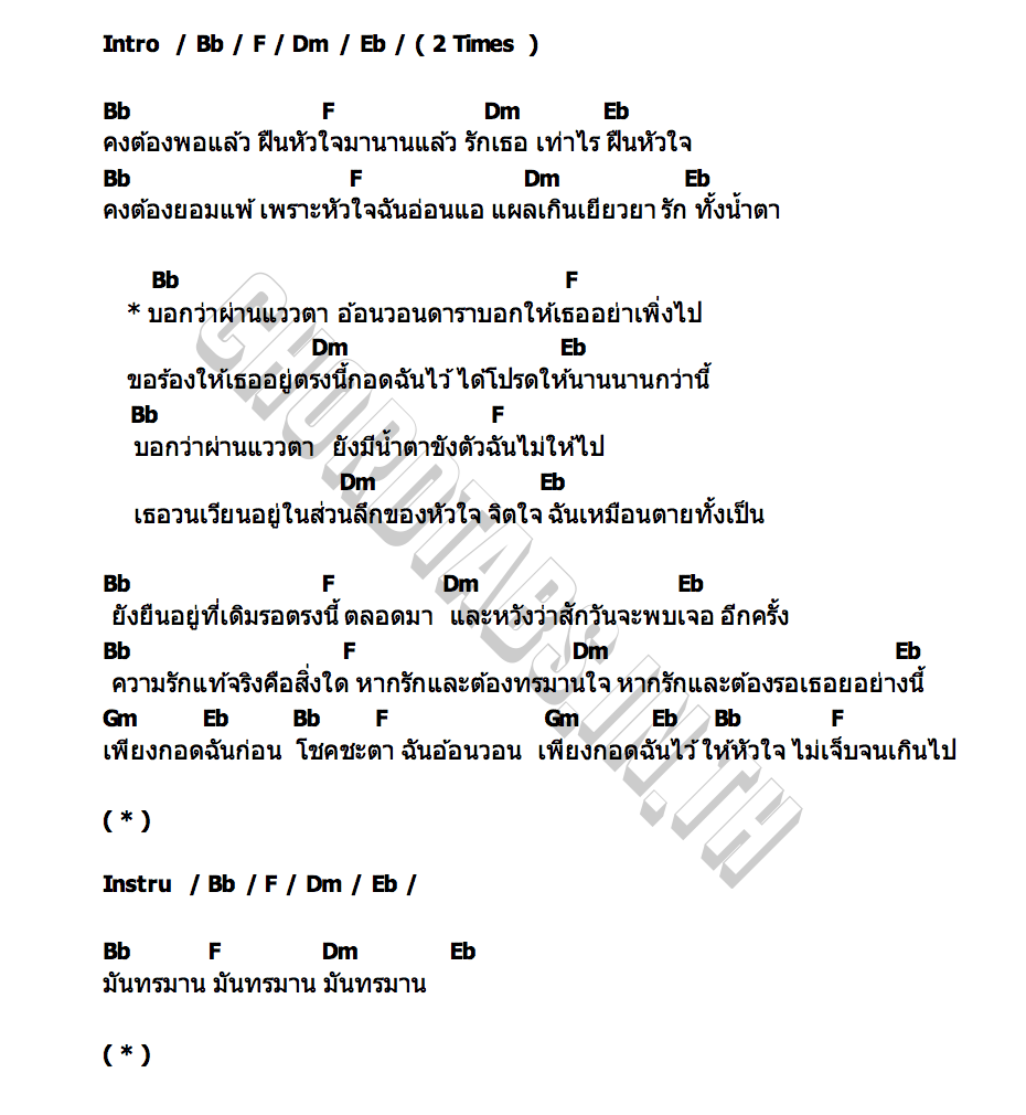 คอร์ด Empty (Inside) BLACKBEANS