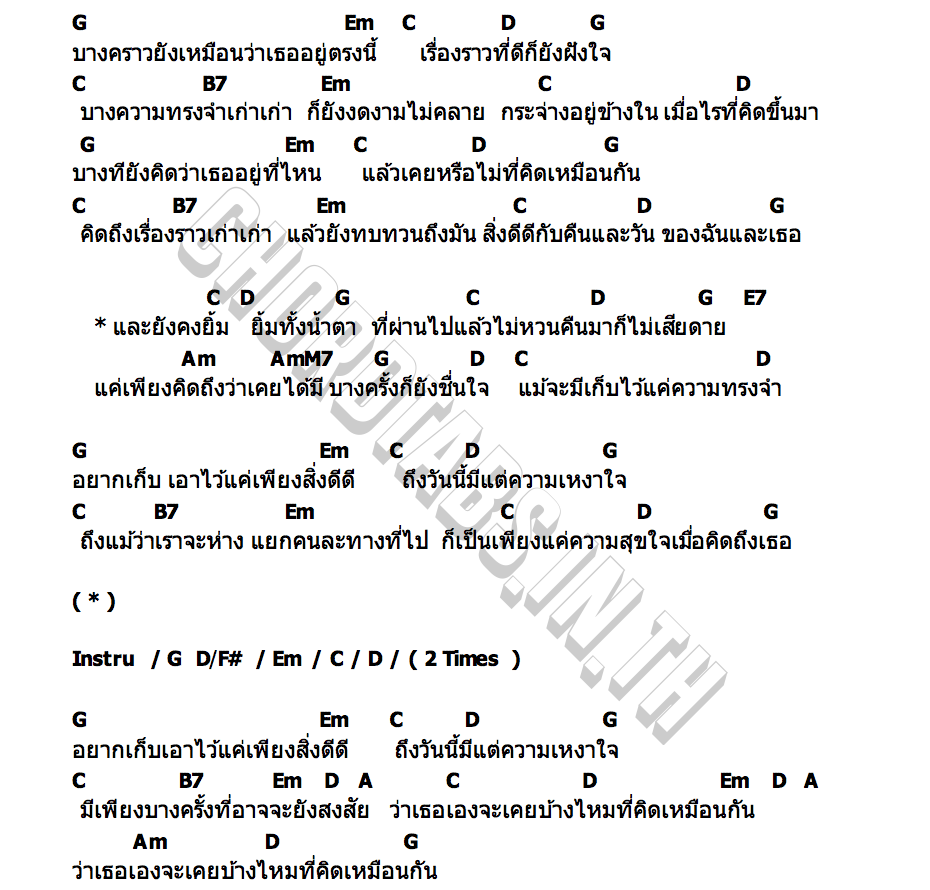 คอร์ด ความทรงจำ Clockwork Motionless