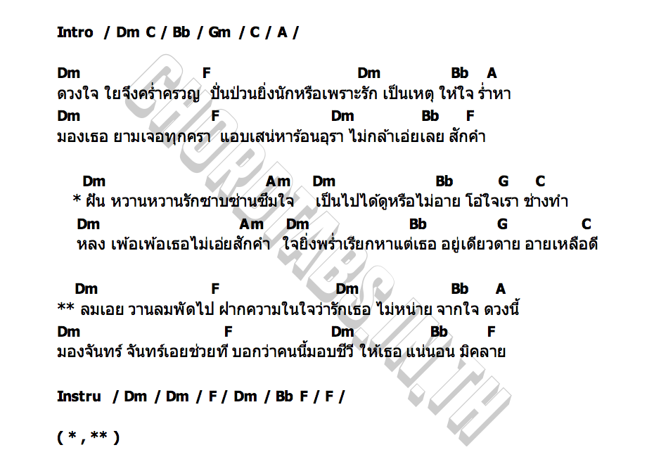 คอร์ด รักตรึงใจ อริสมันต์
