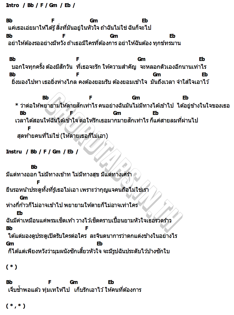 คอร์ด ให้ตายก็ไม่เอา O PAVEE