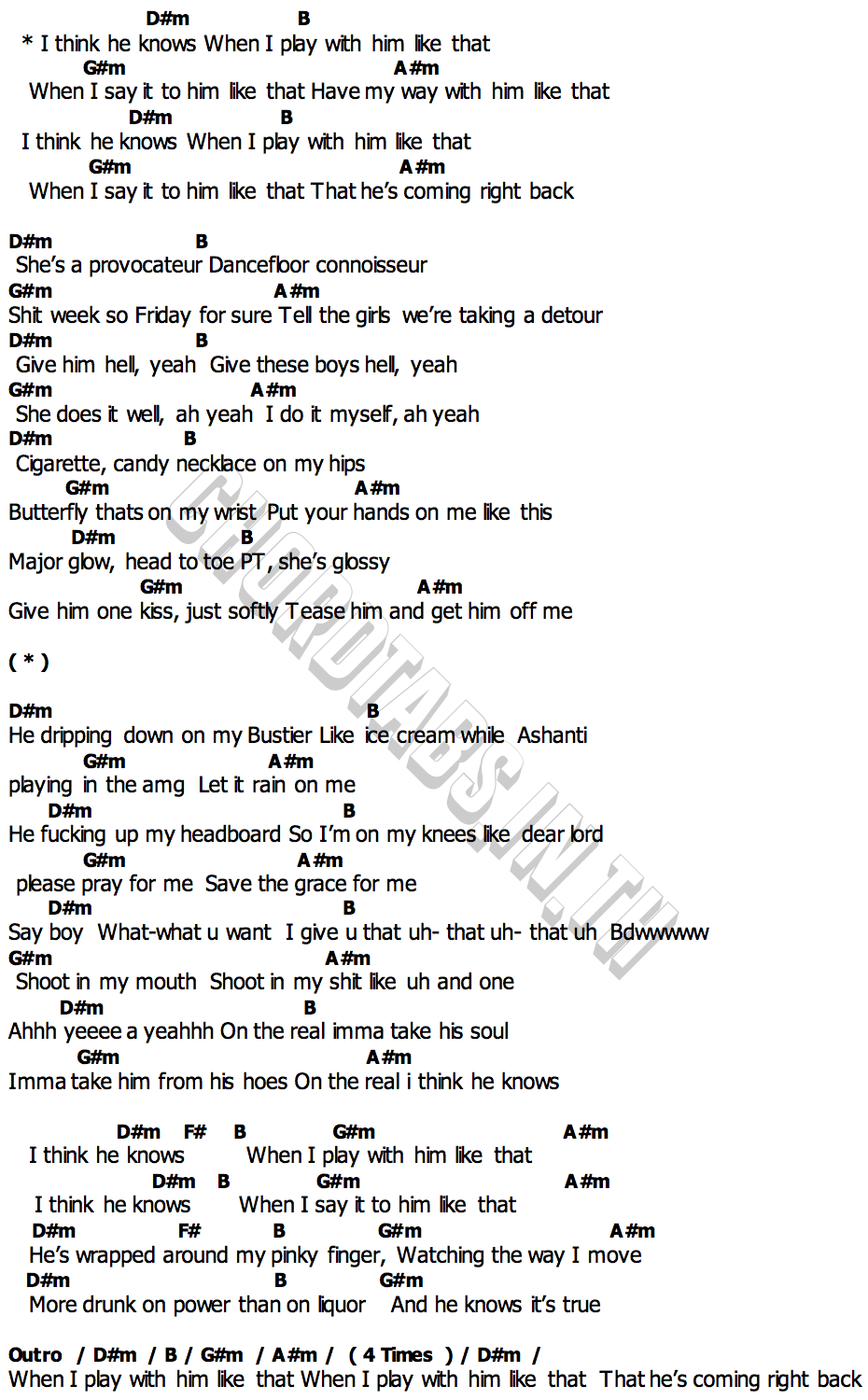 คอร์ด HE KNOWS Camila Cabello